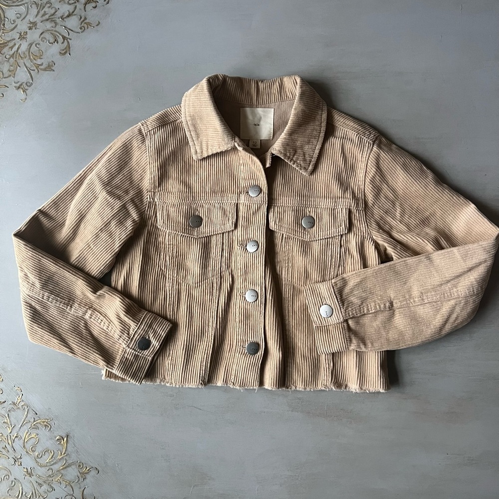 Girls corduroy cropped jacket/shirt